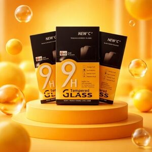 NIB 3 Packs Tempered Glass Screen Protector Black